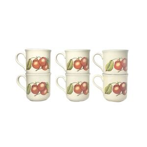 Staffordshire “Autumn Fayre” Set of 6 Ceramic Mugs 3 5/8” 10oz